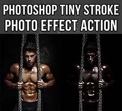 PS动作－巧克力肤色：Photoshop Tiny Stroke Photo Effect Action